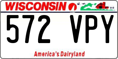 WI license plate 572VPY