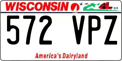WI license plate 572VPZ