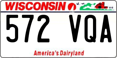 WI license plate 572VQA