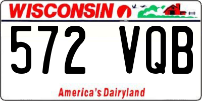 WI license plate 572VQB