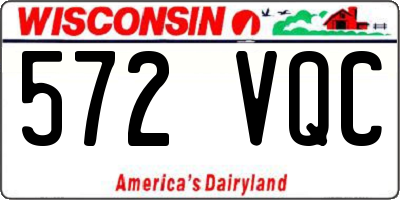 WI license plate 572VQC