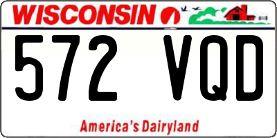 WI license plate 572VQD