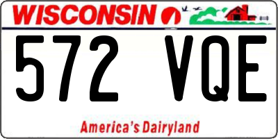 WI license plate 572VQE