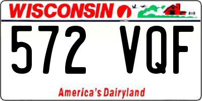 WI license plate 572VQF