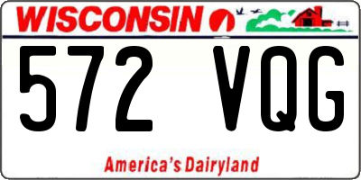 WI license plate 572VQG