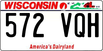 WI license plate 572VQH