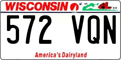WI license plate 572VQN