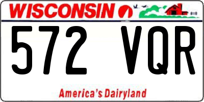 WI license plate 572VQR