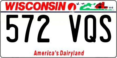 WI license plate 572VQS