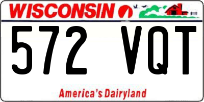WI license plate 572VQT