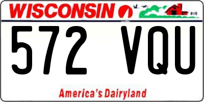 WI license plate 572VQU
