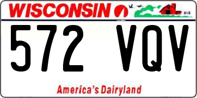 WI license plate 572VQV