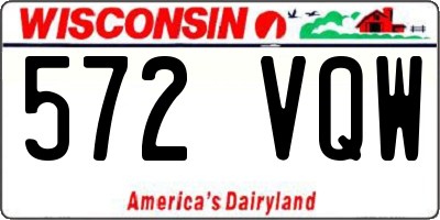 WI license plate 572VQW