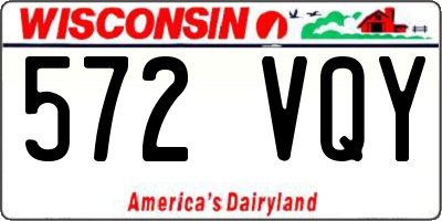 WI license plate 572VQY