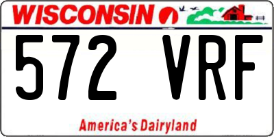WI license plate 572VRF