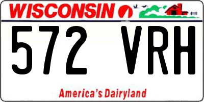 WI license plate 572VRH