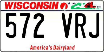 WI license plate 572VRJ