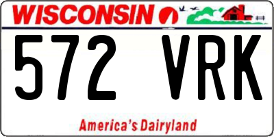 WI license plate 572VRK