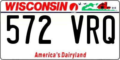 WI license plate 572VRQ