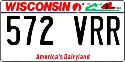 WI license plate 572VRR