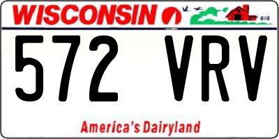 WI license plate 572VRV