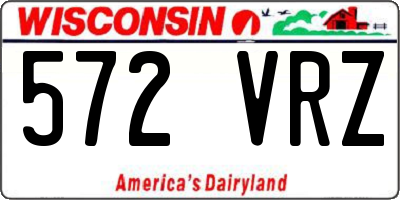 WI license plate 572VRZ