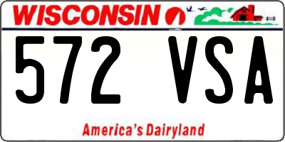 WI license plate 572VSA
