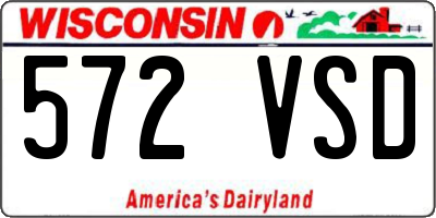 WI license plate 572VSD