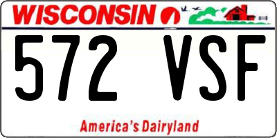 WI license plate 572VSF