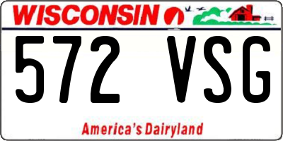 WI license plate 572VSG
