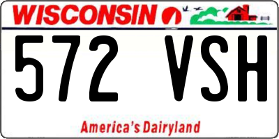 WI license plate 572VSH