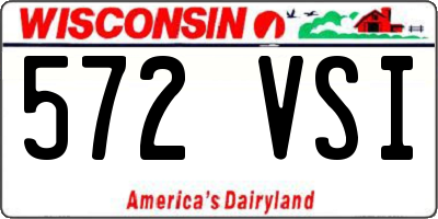 WI license plate 572VSI