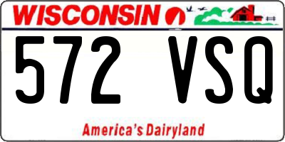 WI license plate 572VSQ