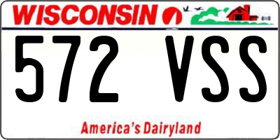 WI license plate 572VSS