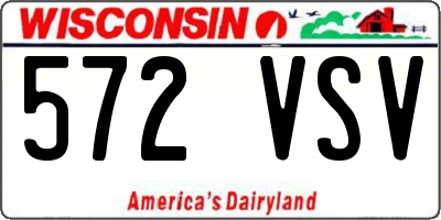 WI license plate 572VSV