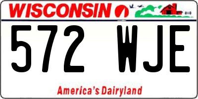 WI license plate 572WJE