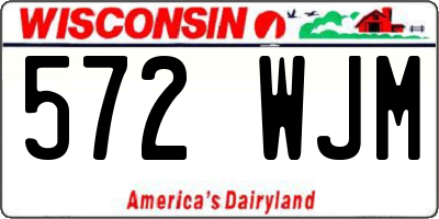 WI license plate 572WJM