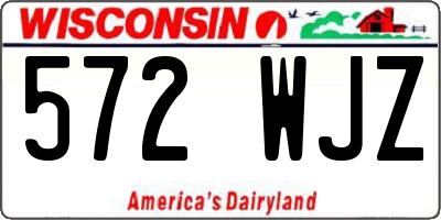 WI license plate 572WJZ
