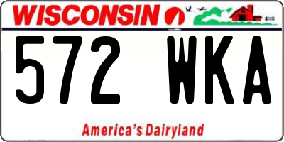 WI license plate 572WKA