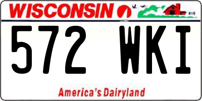WI license plate 572WKI