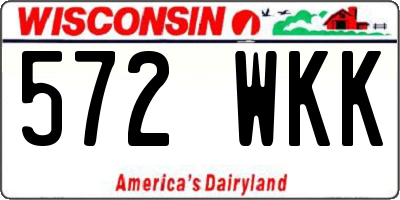 WI license plate 572WKK