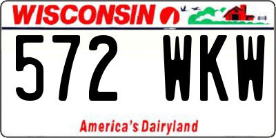 WI license plate 572WKW