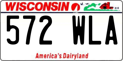WI license plate 572WLA