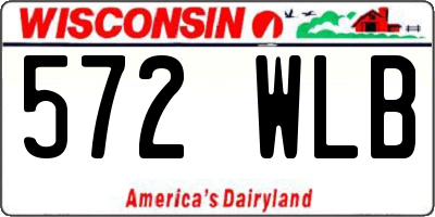 WI license plate 572WLB