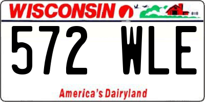 WI license plate 572WLE