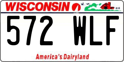 WI license plate 572WLF