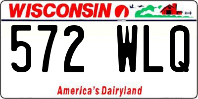 WI license plate 572WLQ