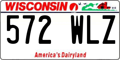 WI license plate 572WLZ