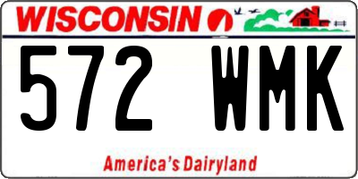 WI license plate 572WMK