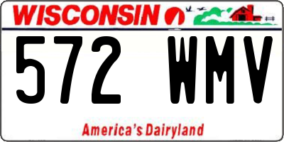 WI license plate 572WMV
